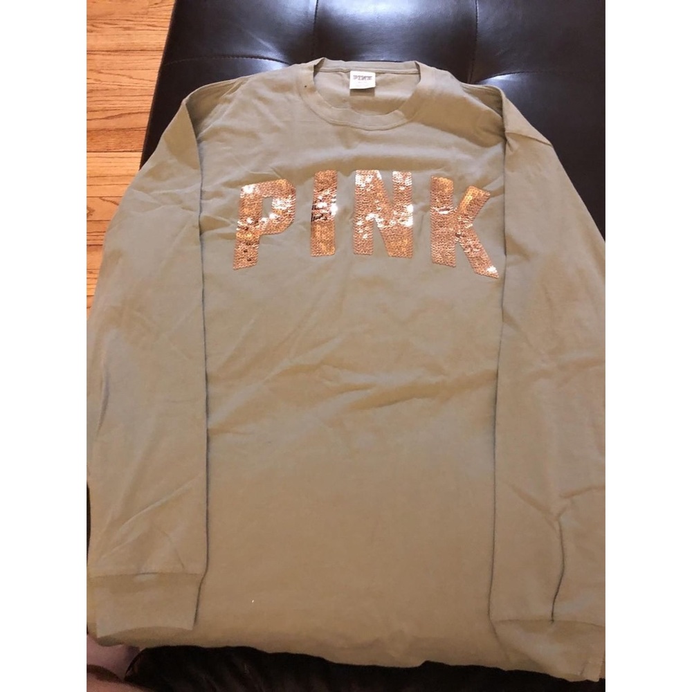 Victoria’s Secret PINK Sequin Logo Long Sleeve